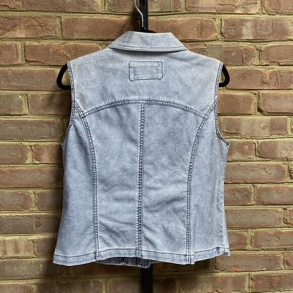 Erm London Grey Faux Leather Vest size Medium New - Picture 3 of 6